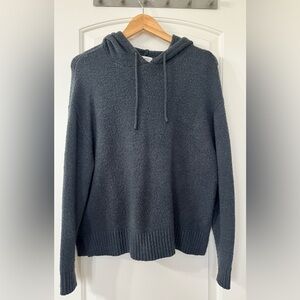 Carly Jean Los Angeles Charlie Hooded Sweatshirt Blue Grey Small